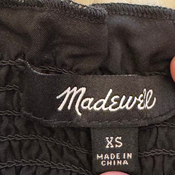 Madewell Floral Backyard Blooms Smocked Mockneck Sheer Top XS - Picture 7 of 14